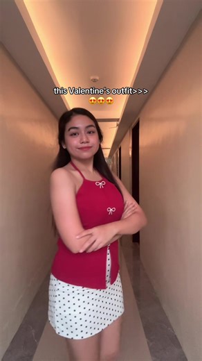 red ribbon top and miniskirt skirt outfit ideas 🎀 checkout here ➡️ @Erica Dimatulac