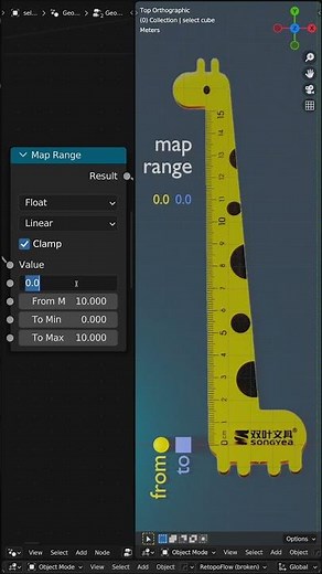 the map range node in #blender #geometrynodes