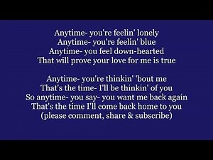 ANYTIME You're Feelin' Lonely That's The Time Lyrics Words text trending sing along song music