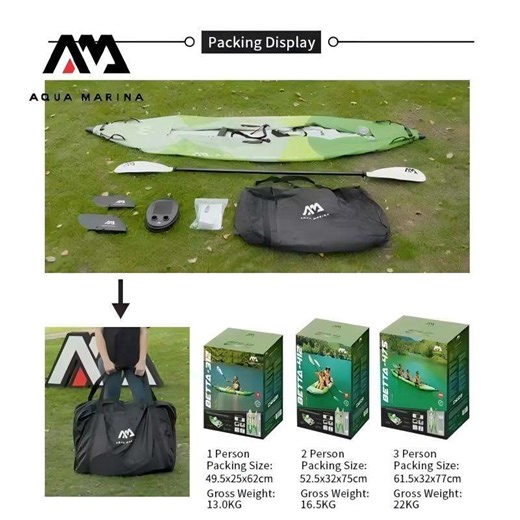 Single-person Inflatable Kayak (Universal)-Lightweight Durable Portable