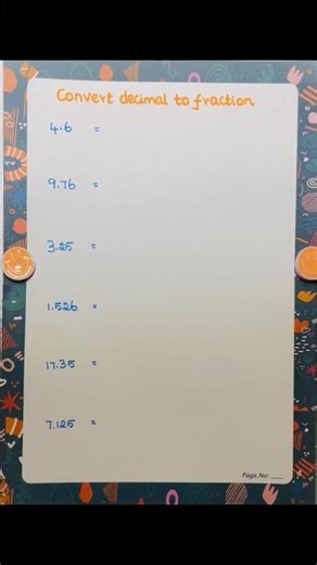 Convert decimal to 💁fraction #mathtalk23 #shortsfeed #shortsviral #fraction #decimal