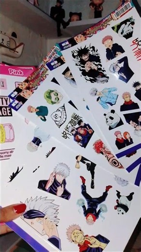 Haul Jujutsu Kaisen Sticker & Pink Vibe Sticker 😋🩷 #stickerhaul #jujutsukaisen