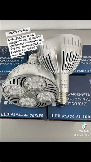 A PAR30 LED bulb is a energy-efficient, directional spotlight bulb, named for its 3.75-inch diameter