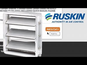 It's quick and easy to order Ruskin dampers on alpscontrols.com