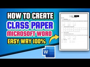 How to Create Question Paper in MS Word | Easy Question Paper Design Tutorial