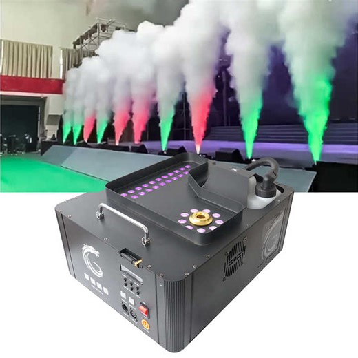 High Power 3000W Smoke Fog Machine With RGB Leds Effect Remote DMX512 DJ Show Vertical Smoke Machine  for Wedding Party