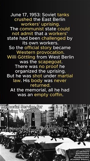 How Soviet Chose Its Scapegoat? East German Uprising #coldwar #history
