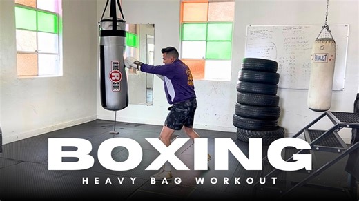 Intense follow along heavy bag workout