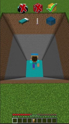 MINECRAFT FALL DAMAGE VS BLOCK'S