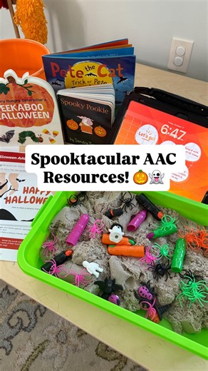 AbleNet, Inc on Instagram: "Ready for a Spooktacular Halloween AAC Session?🎃 We’re building communication skills through play — exploring a Halloween social story, practicing core vocab with interactive reading and fringe vocabulary with making our monster. 👻 ✨ Empower your sessions with our free Halloween Resource Bundle — designed to make learning festive and functional: Here’s what you’ll find inside: 🎃 Halloween AAC Activities for core word practice and thematic vocab in books 👹 Design A