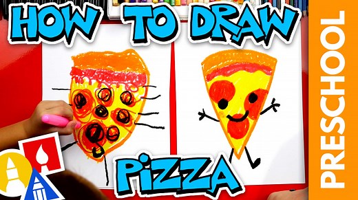 How To Draw Pizza - Preschool - Art For Kids Hub -