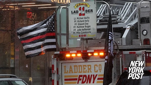 Exclusive | FDNY firefighters forced to remove flag honoring 9/11 heroes after lefty pol questioned if it’s a ‘political symbol’