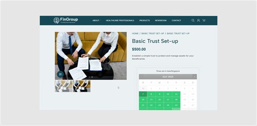 FinGroup – Web Design for Healthcare Specialists