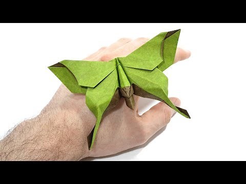 Origami Butterfly Luna Moth (Michael LaFosse)