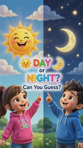 🌞 Day and Night for Kids 🌙 | Learn Day vs Night with Kiki & Koko | Fun Learning Song for Toddlers