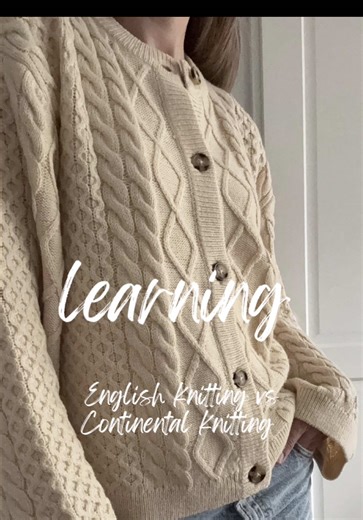 English knitting vs Continental knitting Did you know there are two popular ways to knit? 🧵 English knitting You hold the yarn in your right hand and “throw” it around the needle. Many beginners learn this method first because the movements feel very clear and controlled. 🧶 Continental knitting You hold the yarn in your left hand and pick it with the needle. This method is often faster and very popular in Scandinavian knitting. ✨ Neither is better — it’s all about what feels natural to you. So