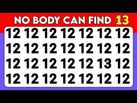 TEST YOUR OBSERVATION SKILLS | NUMBER AND LETTER QUIZ CHALLENGE | ODDITY SPOTTING