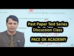 Past Paper Test Series Test Discussion Class by Sir Rana M.Aslam | Test 3| PACE GK ACADEMY