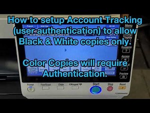 Setting up Account Track (User Authentication) on Konica Bizhub #konicaminolta