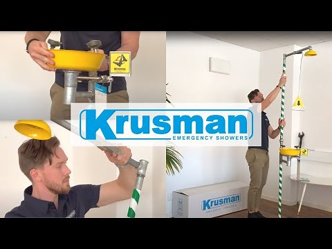 How to install an Emergency shower / Safety shower | Emergency shower installation | Krusman