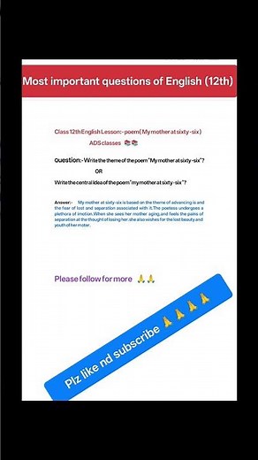 Most important questions of English 12th #english #__