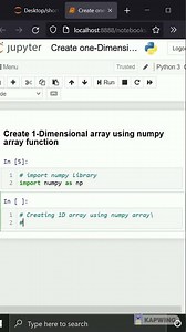 Creating 1-Dimensional array using numpy array function | Codersarts