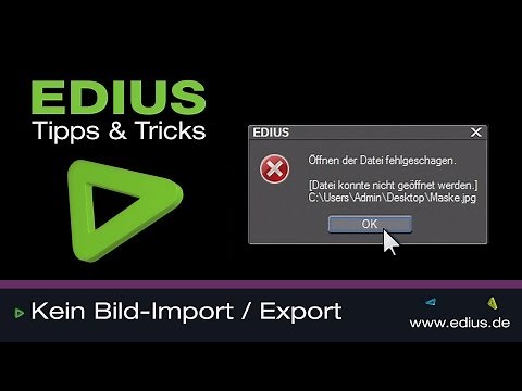 EDIUS Podcast - Standbild Import / Export