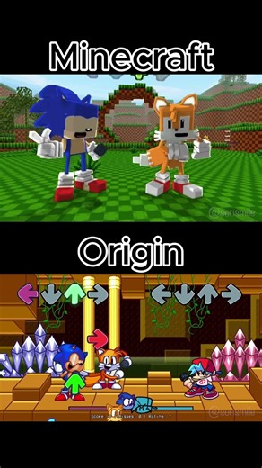 FNF Sonic & Tails dancing meme Minecraft vs Origin Mod - Friday Night Funkin' Mobile Game
