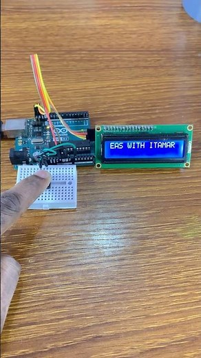 DIY project with Arduino using an LCD Display and a Button #arduino #electronics #engineering