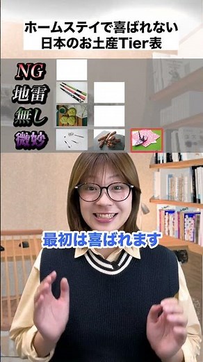 ホームステイで喜ばれない日本のお土産Tier表