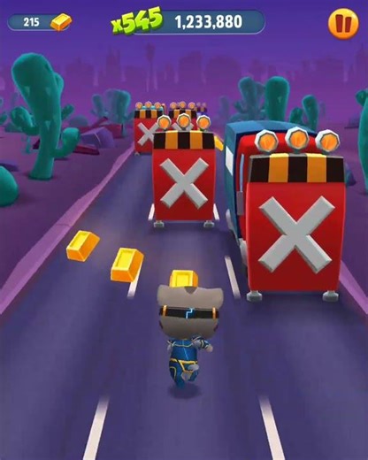 Talking Tom Gold Run Hyper Tom Running Fast in Las Vegas Funny Race Android Gameplay #Shorts