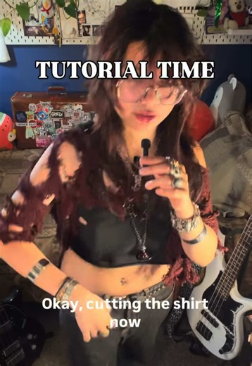 DIY Symmetrical Shoulder Cut Shirt Tutorial