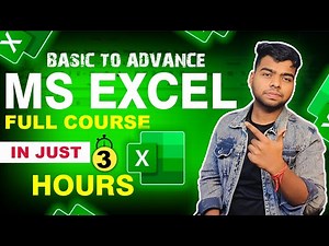 Master MS Excel in 3 Hours | Excel Tutorial for Beginners to Advanced ( Freshers Must Watch)