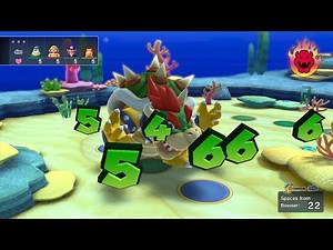 Mario Party 10 Bowser Party #754 Spike, Wario, Waluigi, DK Whimsical Waters Master Difficulty