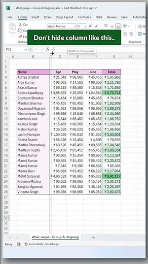 Excel Users Must Know This Group Columns Trick 😱