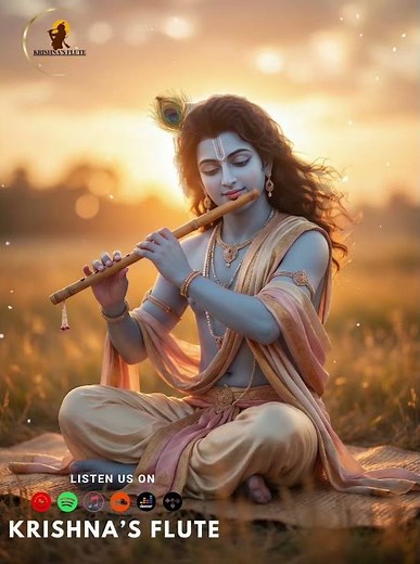Feel Krishna’s Peace 🪈🙏 #shorts #krishnaflute #flutemeditation