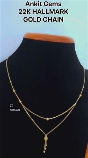 22K HALLMARK GOLD CHAIN#ankitgems #chain #22khallmarkgold #designable