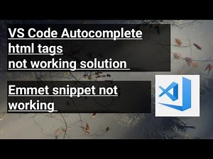 if your vs code not auto complete tags then here is the solution ||Emmet is not working in VSCode