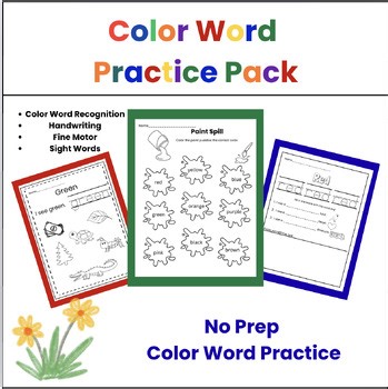 Color Word Practice Pack