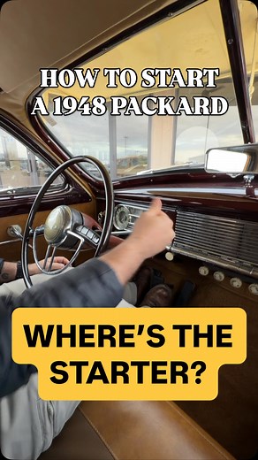 Asking someone how to start a 1948 Packard because the starter is literally… hidden. “Which knob?” “The gas pedal.” Packard: starts immediately. 😂 What’s the trickiest starting procedure you’ve seen? Check out all our classic and late model cars on Frankmanmotors.com #classiccar #vintagecars #packard #classiccartips | Frankman Motor Company