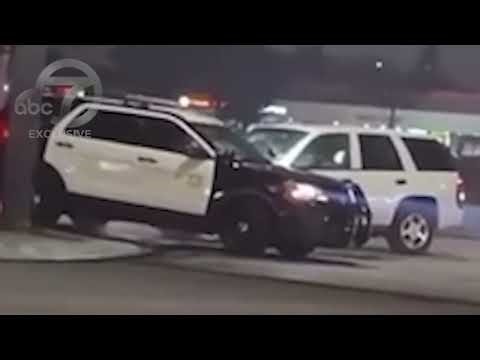 Dramatic video shows suspect's SUV ramming LASD vehicle before deputy opens fire