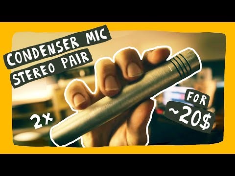DIY Studio Quality Condenser Mic Stereo Pair for ~20$