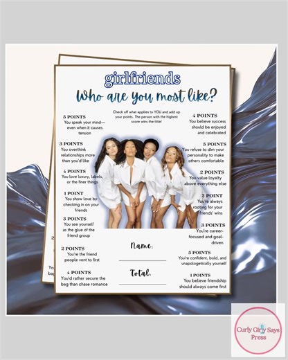 Ready to find out who your inner *Friends* character really is? 🤔🎭 Elevate your next ladies' night with our **Girlfriends TV Show Party Game**! Instant fun and endless laughs await as you dive into memorable moments 🌟🛋️. Perfect for bonding over reminiscences and laughs, this downloadable game sparkles with emotion and keeps the sisterhood spirit alive! 💖 Gather your girlfriends, grab your favorite snacks, and unleash the giggles—no awkward silences here! 📦🎉 Don’t miss out! Your next unfo
