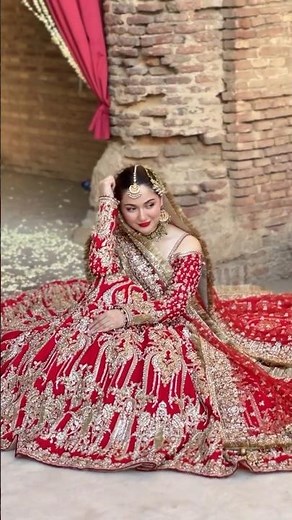Hania Amir in Beautiful Pakistani Bridal Lehenga | Stunning Wedding Dress Inspiration | Fashion Idea