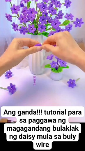 31K views · 287 reactions | Ang ganda!!! tutorial para sa paggawa ng magagandang bulaklak ng daisy mula sa buly wire | Fresh Graduate.id | Facebook