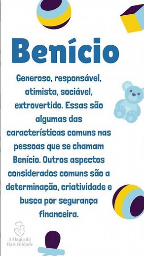 Significados dos Nomes: Benício