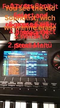 Roland Fa06 -;Reset a Instrument list