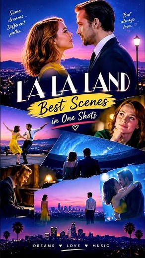 LA LA LAND 🎬 | Most Iconic Moments | Ryan Gosling & Emma Stone | In One Shots ✨ #lalaland #shorts