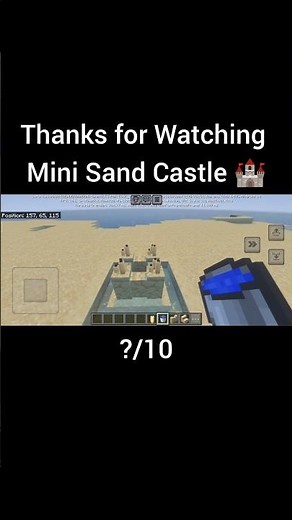 minecraft sandcastle build | sand castle in minecraft #minecraft #sandcastles