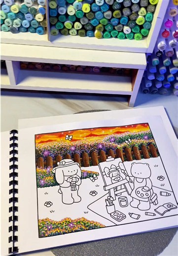 This page had me stressed! #colortok #gaoxicoloring #coloring #fyp #random